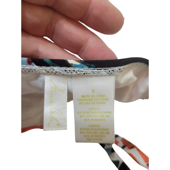 Anne Cole Twist Front Shirred Bandeau Removable Strap One Piece Sz 6 D14 - Picture 6 of 12